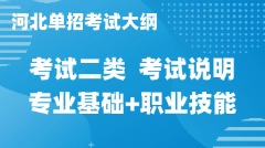 河北省普通高等职业教育单独考试招生面向 普通高中毕业生考试二类职业技能考试说明